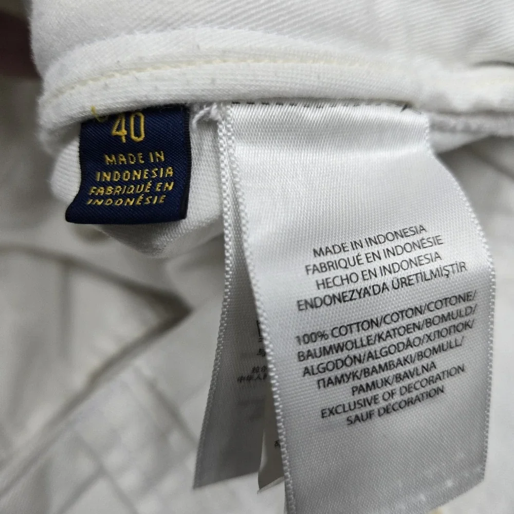 Polo Ralph Lauren Men Shorts 40 White Gellar Cargo Graphic Twill Text PRL 10